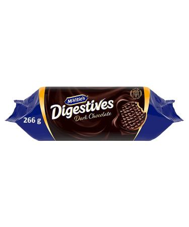 McVitie's Digestive Dark Chocolate Biscuits 266g - (Pack of 4) Orignal Digestive Biscuits - Best of British Cookies Packed By Zuvo