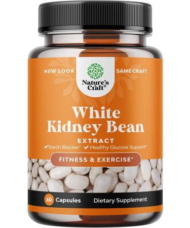 White Kidney Bean Energy Booster - White Kidney Bean Extract Natural Energy Supplement and AMPK Activator Antioxidant Capsules - Dietary Fiber Natural Preworkout Supplement for Men and Women White Kidney Bean v1