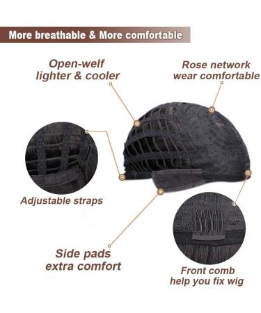 PORSMEER Short Bob Synthetic Hair Wigs with Bangs 12 Inch Natural Brown Wigs Straight Hair Wig - Buy Online on GoSupps.com