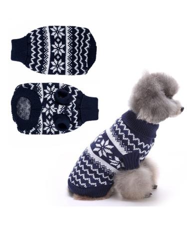 Sweater dog Christmas dog sweater Small dog Christmas dog Christmas sweater dog Christmas sweater Christmas sweater small dog knitting sweater for dogs (M-blue) m blue
