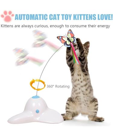 Speedy Panther Interactive Cat Toys for Indoor Cats Adult Kitten Toy Interactive Cat Toys with 360 Electric Cat Butterfly Toys Rotating - Buy Online on GoSupps.com