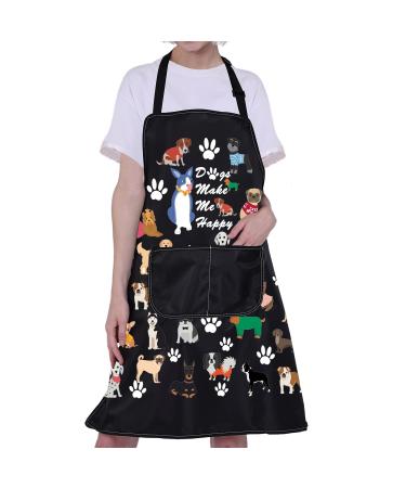 BNQL dog care apron cute dog chest puppies dog waterproof apron dog cooking apron dog trainer groomer gifts dogs make me happy