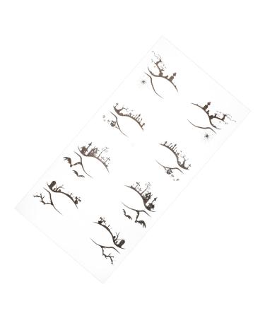 VINTORKY 4 Pairs Halloween Eyeliner Stickers Decor Eyeshadow Halloween Makeup Tools Eye Makeup Decals Black