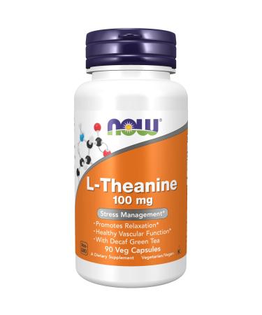Now Foods L-Theanine 100 mg 90 Veg Capsules