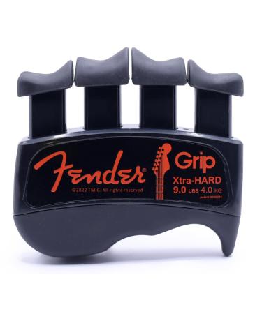 Fender GRIP Hand and Finger Exerciser (Xtra Hard - 9lbs / 4kg) Best Ergonomic Finger Strengthener to improve play on all stringed instruments (Guitar Bass Violin etc.)