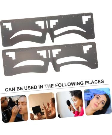 Housoutil 10 Pcs Eyebrow Ruler Makeup Stuff Brow Tool Makeup Tools Eyebrow Shaping Template Labeling Balance 17x4.8cmx5pcs Blackx5pcs - Buy Online on GoSupps.com