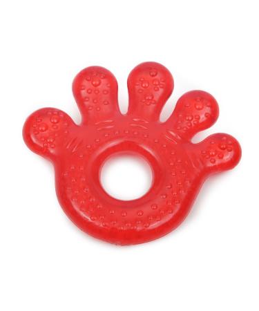 Teething ring paw T1205 red cooling teething ring as teething aid massages and relieves
