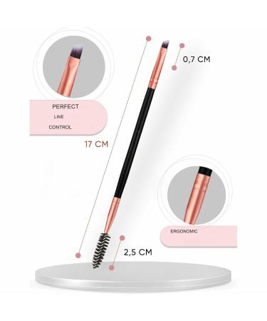 Global Fashion 2-in-1 Eyebrow & Lash Brush | Shape & Define Brows | Lengthen & Separate Lashes | Double-Ended | Soft Cruelty-Free Vegan Bristles | Essential Makeup Tool - Buy Online on GoSupps.com