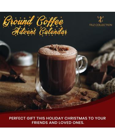 Coffee Advent Calendar 2023 Christmas |24 Days Flavoured Ground Coffee Gift Set Christmas Coffee Gifts For Men & Women French Vanilla Coffee Hazelnut Irish Italian Cinnamon Coffee Christmas Gifts - Buy Online on GoSupps.com