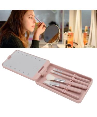 Premium Make-Up Brush Set with Mirror & LED Light - Multifunctional Rotatable and Foldable for Home Dormitory & Travel - Buy Online on GoSupps.com