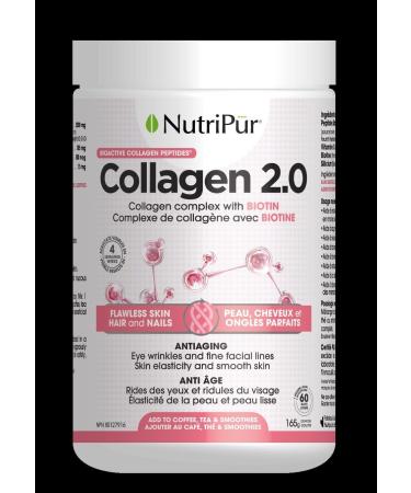 Collagen 2.0 - Bioactive Collagen Peptides with collagen cofactors such as Biotin - Nutripur - Buy Online on GoSupps.com