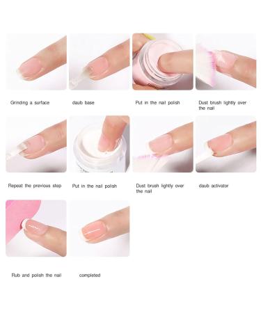 Roseflower Dipping Powder Nails Kit - 6 Colors Nude Dip Powder Starter Set with Base & Top Coat - DIY Salon Quality Manicure at Home - Buy Online on GoSupps.com