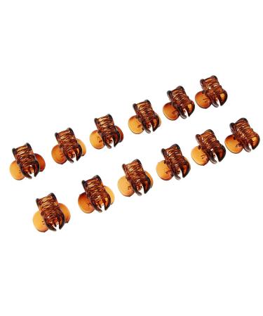 12x Mini Hair Clips - Brown Hair Grippers for Women | Claw Clips & Hair Styling Accessories - Buy Online on GoSupps.com