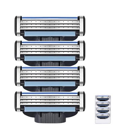 4 pieces of razor blades for men manual razor blade men's rasier blades razor blades wet razor men 4 replacement blades comfortable and comfortable for shaving of men