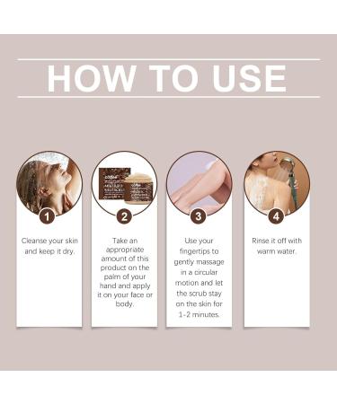  Qzdtue Body Scrub Moisturizing Skin Cream 60g Beauty Cleanser Nourishing Care Formula Daily Use Exfoliant Ideal for Shower Sleep Night Sports Beach Travel Date Preparation - Buy Online on GoSupps.com
