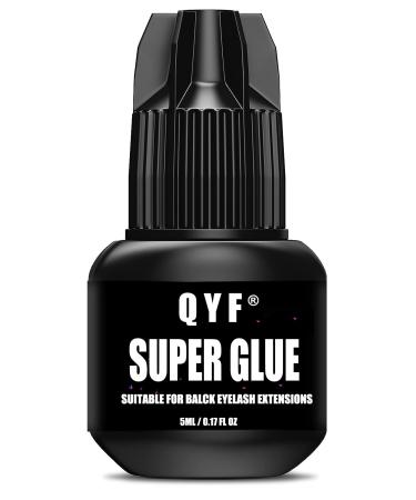 Professional Eyelash Extension Glue1-2 Sec Drying time 7-8 Weeks Retention Maximum Adhesion Power Black Adhesive for Semi-Permanent Extensions