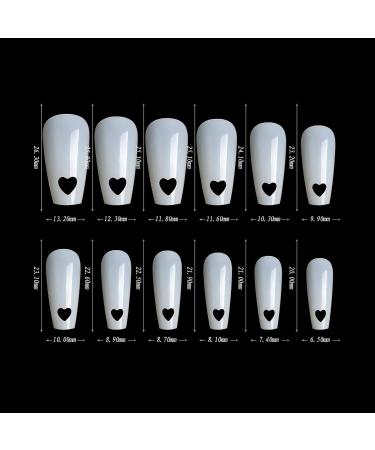 Square Fake Nails 504 Piece Square Press On Nails Full Cover Acrylic Nails False Nails 12-Sizes Nail Art Nail Supplies Artificial Nail Tips Almond/short Square Artificial Nail Tip White - Buy Online on GoSupps.com