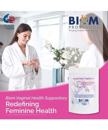 Biom Vaginal Probiotic Suppository: Natural Vaginal pH and Odor Control Regimen; Balance and Nourishes Vaginal Microbiome; No Parabens  Fragrance-Free (30) - Buy Online on GoSupps.com