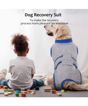 Kuoser Dog Recovery Suit - Post-Op Body for Male & Female Dogs | Breathable Leakage Protection & Anti-Licking | Gray L (1 Pack) - Buy Online on GoSupps.com