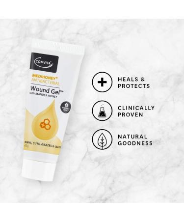 Comvita Medihoney Antibacterial Wound Gel with Manuka Honey - 25g | For Burns, Cuts, Grazes, Eczema Wounds - Buy Online on GoSupps.com