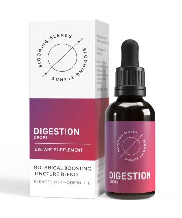 Digestion Supplement - Liquid Digestive Constipation Support Detox Cleanse & Gut Health - Bloating Relief for Women & Men with Ginger Root Burdock Artichoke Fennel Seed - 30ml Blooming Blends