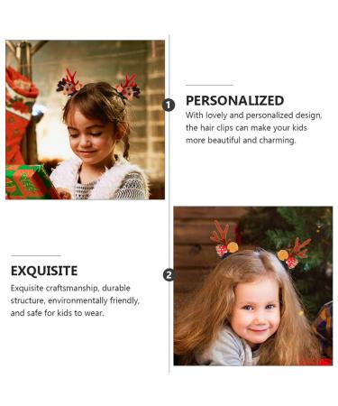 Lurrose Christmas Antler Hair Clips - 2 Pairs Reindeer Hair Accessories for Party & Cosplay | International Shipping Available - Buy Online on GoSupps.com