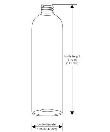 8 Ounce Cosmo Round Bottles - BPA-Free PET Plastic Refillable Black Twist Top Caps (Pack of 12) - Pink - International Shipping Available - Buy Online on GoSupps.com