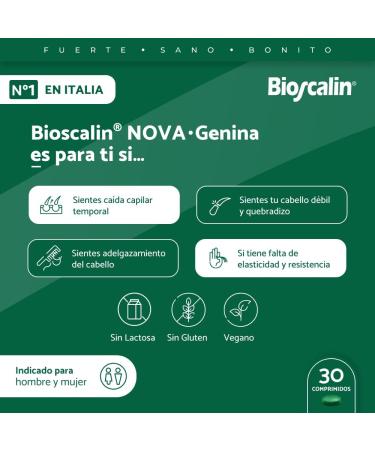 Bioscalin NOVA Genina 30 Comprim s - Compl ment alimentaire avec zinc et biotine pour cheveux - Cheveux plus forts et sains - Pour femme et homme - Buy Online on GoSupps.com