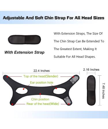 Mesh Anti-Snoring Mask with V-Face Strap - Prevent Snoring and Jaw Dislocation (Black) - Buy Online on GoSupps.com