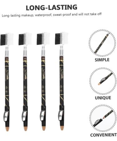 Beavorty 24 Pcs Two-in-one Eyebrow Pencil Eyebrow Pen Eyelash Tool Portable Eyebrow Pencils Woman - Buy Online on GoSupps.com