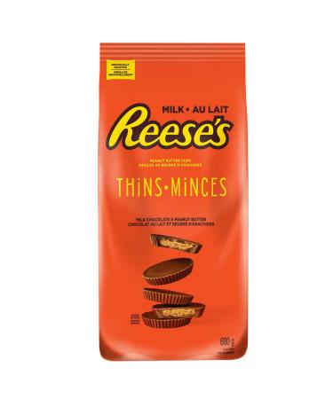 Reese's Chocolate Candy Peanut Butter Cups Thins Individually Wrapped - 680g/23.8 oz.