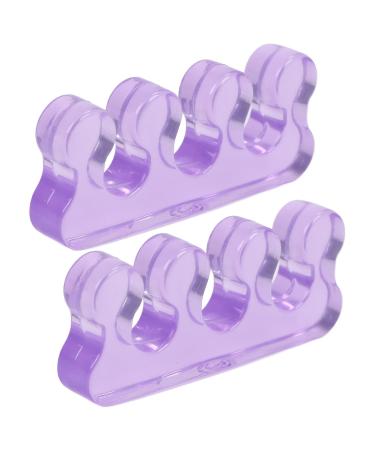 Yivibe Toe Stretchers Toe Separator Correct Toes 2 Pcs Purple Silica Gel for Men for Women for Hammer Toe for Bunion Relief