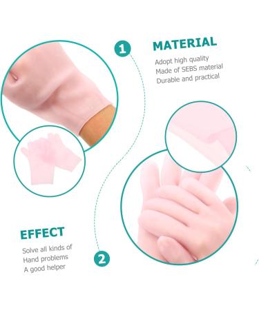 minkissy 1 Pair Moisturizing Gloves Hands Night Mittens Repairing Gloves Hands Beauty Masks Pink Gloves Cracked Gel Gloves Black Gel Exfoliating Gloves Sebs Nourish Hand Mask Miss - Buy Online on GoSupps.com