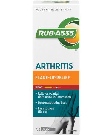 RUB A535 Arthritis Flare-Up Relief Heat Cream Deep Penetrating Heat to Relieve Pain and Inflammation 90 g