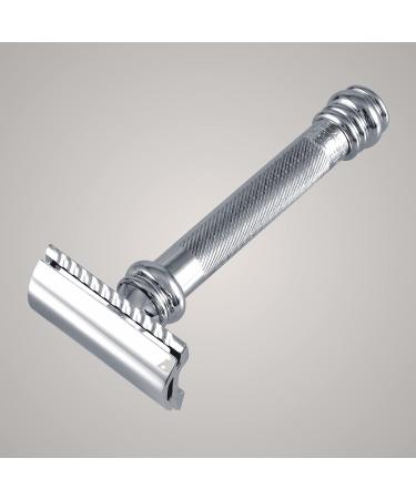 Merkur 38C Barber Pole Razor - Gloss Chrome Closed Comb Ideal for Wet Shaving - Premium German Craftsmanship - Buy Online on GoSupps.com