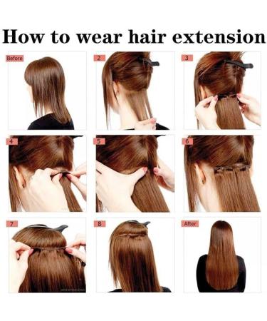Hair Extensions Clip Long Straight Hairstyle Synthetic Blonde Black Brown Hairpieces Heat Resistant False Hair Accessories - Buy Online on GoSupps.com