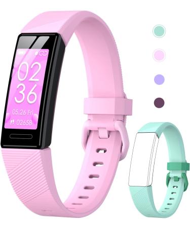 Shop Digehot Fitness Bracelet for Kids | Heart Rate & Sleep Monitor | 11 Sports Modes Activity Tracker - Green & Pink - Buy Online on GoSupps.com