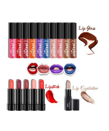 16-Piece Matte Lip Gloss Set | Non-Sticky High Shine & Long-Lasting | Perfect Holiday & Birthday Gifts - Buy Online on GoSupps.com