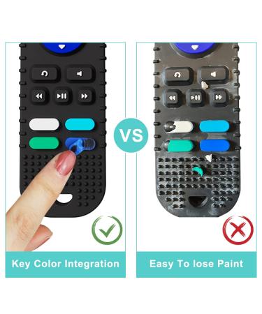 Oalushf Remote Teether 2Pcs - Silicone Baby Teething Toys for Boys & Girls | Soft TV Control Toy for Toddlers | Chew Relief for Babies 3 Months+ (Black+White) - Buy Online on GoSupps.com