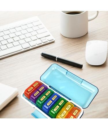 XL Waterproof Weekly Pill Organizer - 14 Compartment 7-Day Travel Medicine Box for Vitamins & Supplements - Buy Online on GoSupps.com