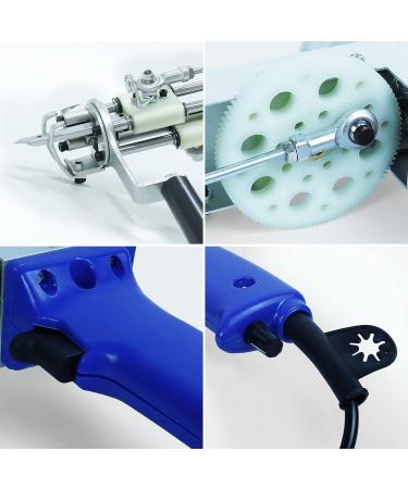 TEKCHIC Rug Tufting Gun  Electric Carpet Cut and Loop Pile 2 in 1 Machine Tufted Rug Making Gun Weaving Flocking Machine 100-240V 9-21mm -Blue - Buy Online on GoSupps.com