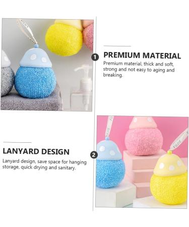 FOMIYES 4 pcs Mushroom Bath Balls - Soft Cartoon Body Scrubbers & Shower Puffs for Spa & Shower - Ideal for Kids and Adults - International Shipping Available - Buy Online on GoSupps.com