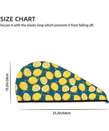Hair Towel Wrap - Quick Drying Turban with Button | Lemon Hair Drying Towel for Fast Results - Buy Online on GoSupps.com
