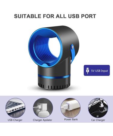 Mosquito Killer-USB Portable UV Insect Killer Quiet 360 Photocatalytic Electric Mosquito Insect Trap Lamp for Camping Bedroom Kitchen Office Home - Buy Online on GoSupps.com