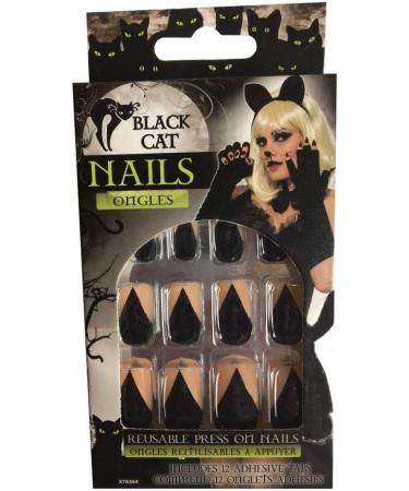 Shoperama Artificial Cat Claws - Black Self-Adhesive Fingernails for Halloween Witch Vampire & Monster Costumes - International Shipping Available - Buy Online on GoSupps.com