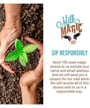 MILK MAGIC Flavoring Straws - Pack of 2 - Strawberry and Chocolate - 3.84 Oz. - Buy Online on GoSupps.com