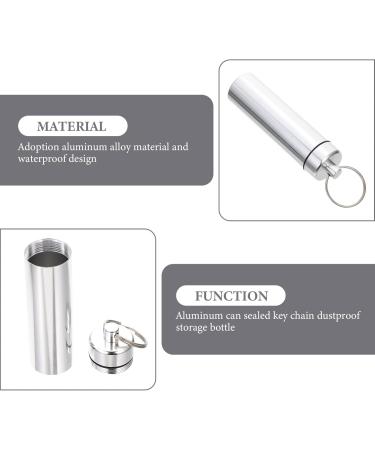 Lifkomes Metal Storage Box - Outdoor Pill & Q-Tips Holder | Game Striker & Keychain - Durable Aluminum Alloy - 3-in-1 Travel Organizer - Buy Online on GoSupps.com