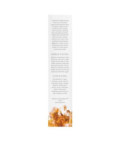 Liquid Gem Regenerating Face Oil - Organic Anti-Aging Moisturizer with Citrine Argan & Sea Buckthorn - 100% Natural Skincare 1oz - Buy Online on GoSupps.com