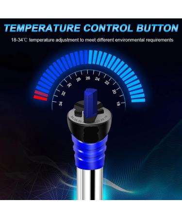 ABIEMUCE 200W Adjustable Aquarium Heater - 304 Stainless Steel Suction Cups Ideal for Fish Tanks (18-34 C 220V) - International Shipping - Buy Online on GoSupps.com