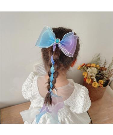 Colorful Ribbon Hair Bows Set for Girls - 5pcs Princess Bows Hair Barrettes with Alligator Clips - Kids & Teens Hair Accessories - Buy Online on GoSupps.com